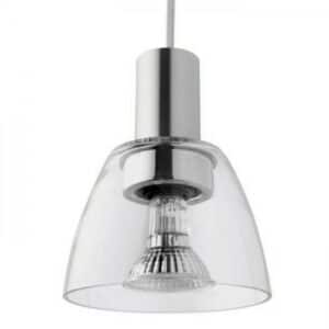 BIZZO závesná  číre sklo/hliník 230V LED E14 15W