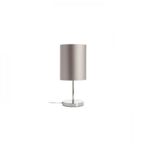 NYC/RON 15/20 stolná  Monaco holubia sivá/strieborné PVC/chróm 230V LED E27 15W