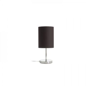 NYC/RON 15/20 stolná  Pollycotton čierna/chróm 230V LED E27 15W