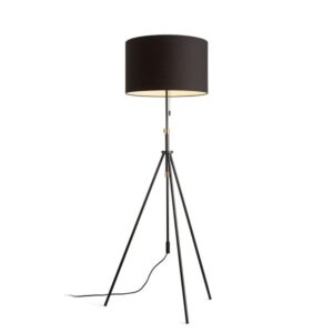 LUTON/RON 55 stojanová  Pollycotton čierna/čierna/kov 230V LED E27 15W