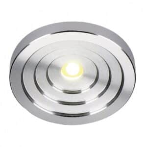 LED KONKAV zápustná česaný hliník 350mA LED 1W 60° 3200K