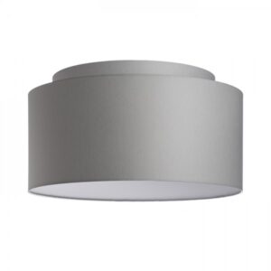 DOUBLE 55/30 tienidlo  Chintz svetlo sivá/biele PVC  max. 23W