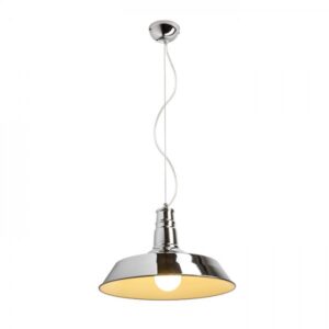 GOLDIE 46 závesná vnútorná biela  chróm 230V LED E27 30W