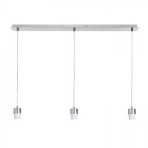 MORE 80 stropná závesná základňa  chróm 230V LED E27 3x15W