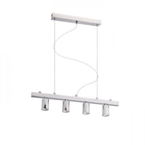 RALLONG IV závesná základňa  chróm 230V LED E27 4x15W