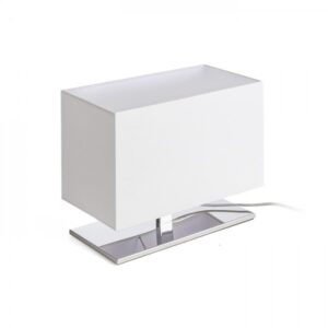 PLAZA S stolná biela chróm 230V LED E27 15W