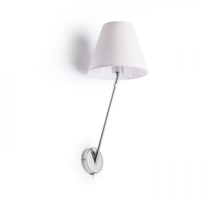 SILENCE nástenná biela chróm 230V LED E27 15W