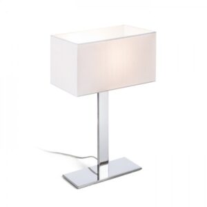 PLAZA M stolná biela chróm 230V LED E27 15W