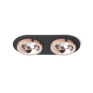 SHARM R II zápustná čierna meď/meď 230V LED 2x10W 24°  3000K