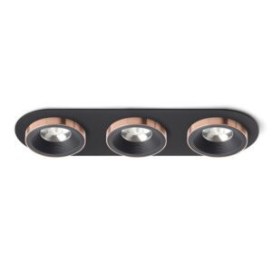 SHARM R III zápustná čierna/čierna meď 230V LED 3x10W 24°  3000K