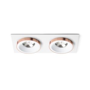 SHARM SQ II zápustná biela meď 230V LED 2x10W 24°  3000K