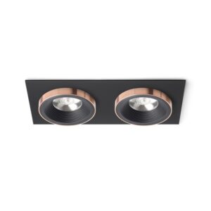SHARM SQ II zápustná čierna/čierna meď 230V LED 2x10W 24°  3000K
