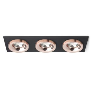SHARM SQ III zápustná čierna meď/meď 230V LED 3x10W 24°  3000K
