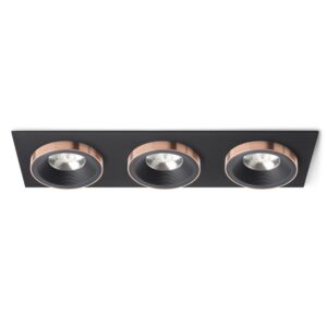 SHARM SQ III zápustná čierna/čierna meď 230V LED 3x10W 24°  3000K