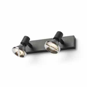 TRICA II nástenná čierna  230V GU10 2x25W