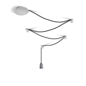 SPIDER I závesná súprava čierna chróm 230V LED E27 15W