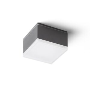ORIN SQ stropná antracitová satinovaný akrylát 230V LED 10W IP54 3000K