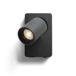 VOLTERA USB nástenná čierna  230V LED GU10 9W