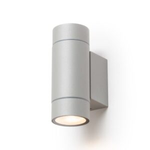 MIZZI NEW II nástenná striebornosivá  230V LED GU10 2x8W IP65