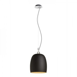 COROA NEW 28 závesná čierna chróm 230V LED E27 15W