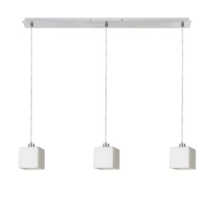 DADOS III 80 závesná  opálové sklo/chróm 230V LED E27 3x11W