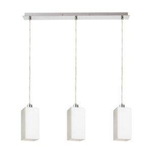 LIZ III 60 závesná  opálové sklo/matný nikel 230V LED E27 3x15W
