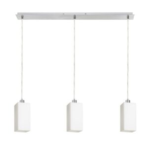 LIZ III 80 závesná  opálové sklo/chróm 230V LED E27 3x15W