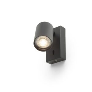 DUDE nástenná čierna 230V LED GU10 9W