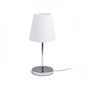 NYC/CONNY 15/15 stolná  Polycotton biela/chróm 230V LED E27 11W