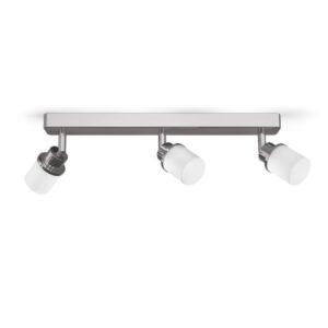 LINN III prisadená  opálové sklo/chróm 230V LED G9 3x3W IP44