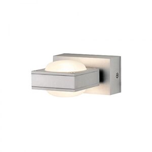 BULFLAT II nástenná striebornosivá satinované sklo 230V/12V G4 20W IP44