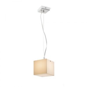 LUCIA 15×15 závesná  satinované sklo/chróm 230V LED G9 5W