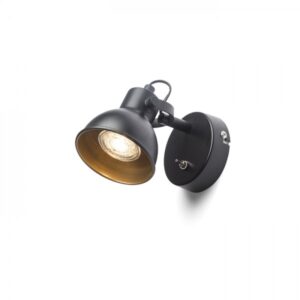 ROSITA I nástenná čierna/zlatá  230V LED GU10 9W