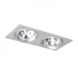 PASADENA G53 SQ II   česaný hliník 230V LED G53 2x15W