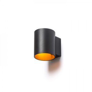 TUBA W nástenná matná čierna/zlatá  230V LED G9 5W
