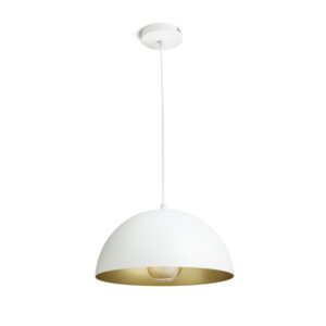 GLADYS 30 závesná biela/zlatá  230V LED E27 15W