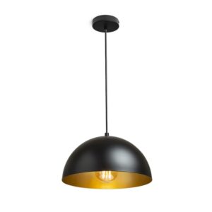GLADYS 30 závesná čierna/zlatá  230V LED E27 15W
