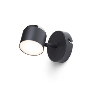 NOVA I nástenná čierna chróm/mliečny akrylát 230V LED 4.2W 3000K