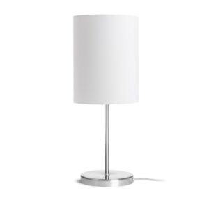 NYC/RON 15/20 stolná  Polycotton biela/nikel 230V LED E27 15W