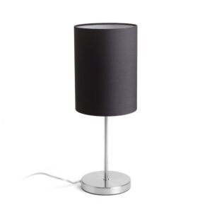 NYC/RON 15/20 stolná  Pollycotton čierna/nikel 230V LED E27 15W