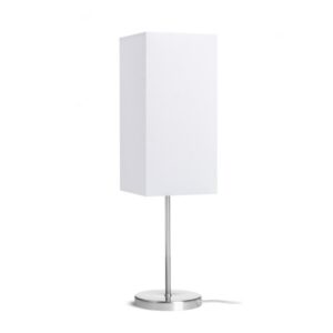NYC/TEMPO 15/30 stolná  Polycotton biela/nikel 230V LED E27 15W
