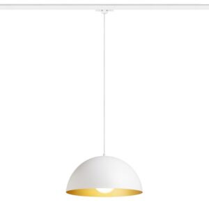 GLADYS 40 na trojokruh. lištu biela/zlatá  230V LED E27 15W