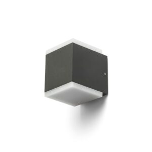 TIRAS II nástenná antracitová mliečny akrylát 230V LED 2x6W IP54  3000K