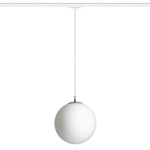 LUNA 30 pre trojokruh. lištu  opálové sklo/chróm 230V LED E27 15W