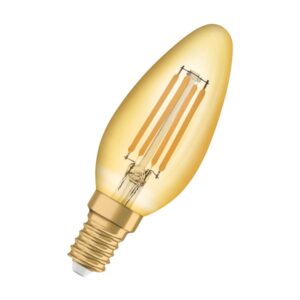 OSRAM Vintage sviečková jantárová 230V E14 LED EQ35 2400K