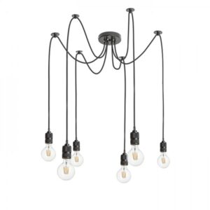 CINDY VI závesná čierna  230V LED E27 6x15W