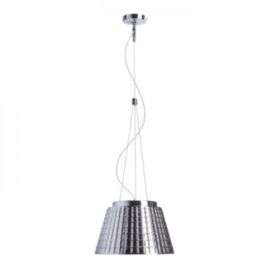 CORONA závesná  chrómové sklo 230V LED E27 15W