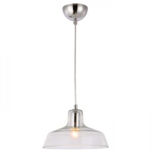 DORA závesná  číre sklo/chróm 230V LED E27 11W