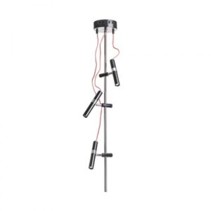 VIPER III stropná čierna chróm 230V LED 3x3W 60°  3000K