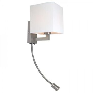 TAINA s tienidlom biela matný nikel 230V LED E27 LED 15+3W 25°  3000K